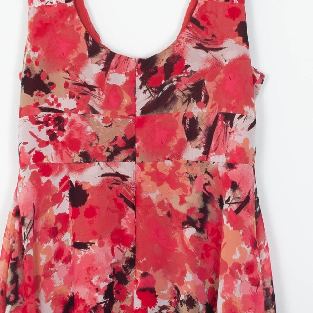 East 5th Womens Floral Babydoll Midi Dress Size 12‎ Sleeveless Artsy Y2K - Picture 7 of 8